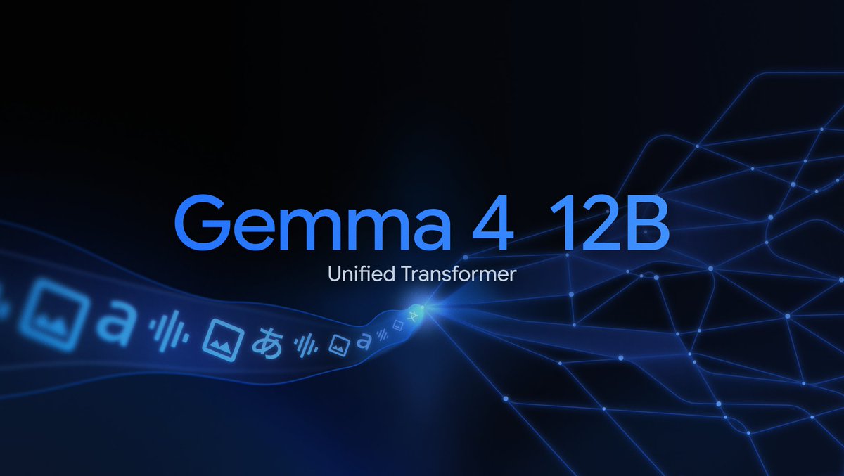 Google Gemma 4 12B unified transformer announcement image